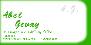 abel gevay business card